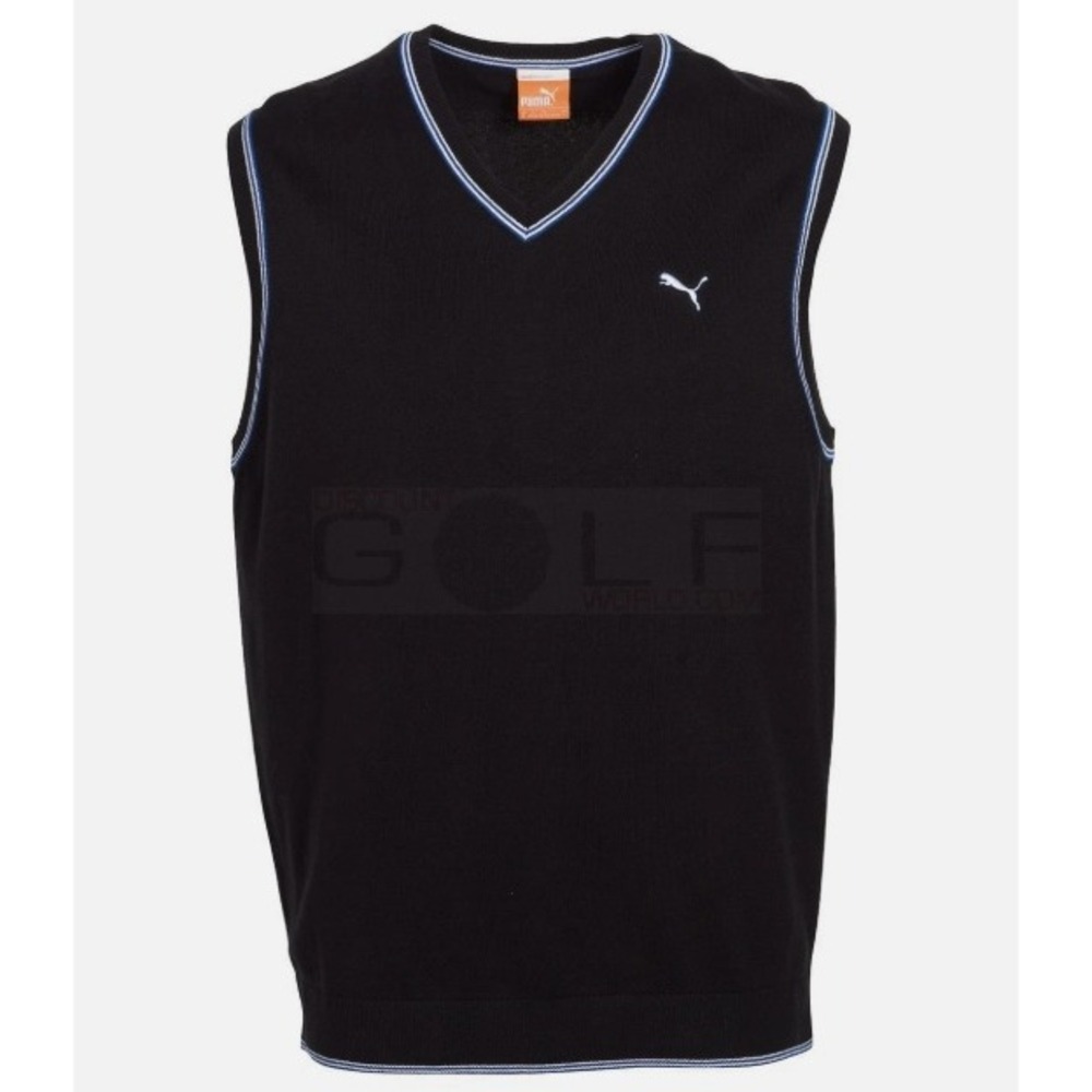 Puma | Golf Sweater Vest Mens Black V-Neck Knit Sportlifestyle  | XL